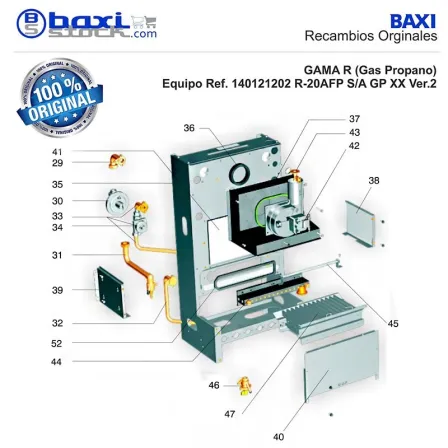CONJUNTO PANEL FRONTAL CAMARA DE COMBUSTION