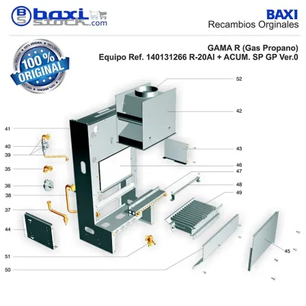 CONJUNTO PANEL FRONTAL CAMARA DE COMBUSTION