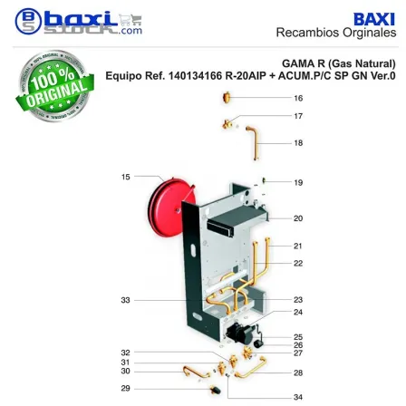 CONJUNTO RACORD VASO DE EXPANSION PARA BOMBA DE 3 VIAS
