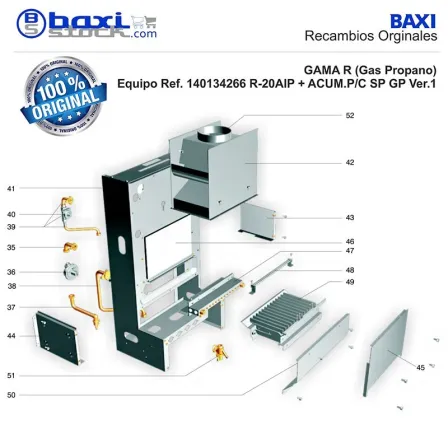 PANEL REFRACTARIO TRASERO