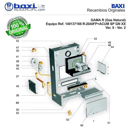 CONJUNTO PANEL FRONTAL CAMARA DE COMBUSTION
