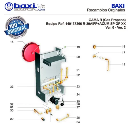 CONJUNTO VASO DE EXPANSION (8 L)