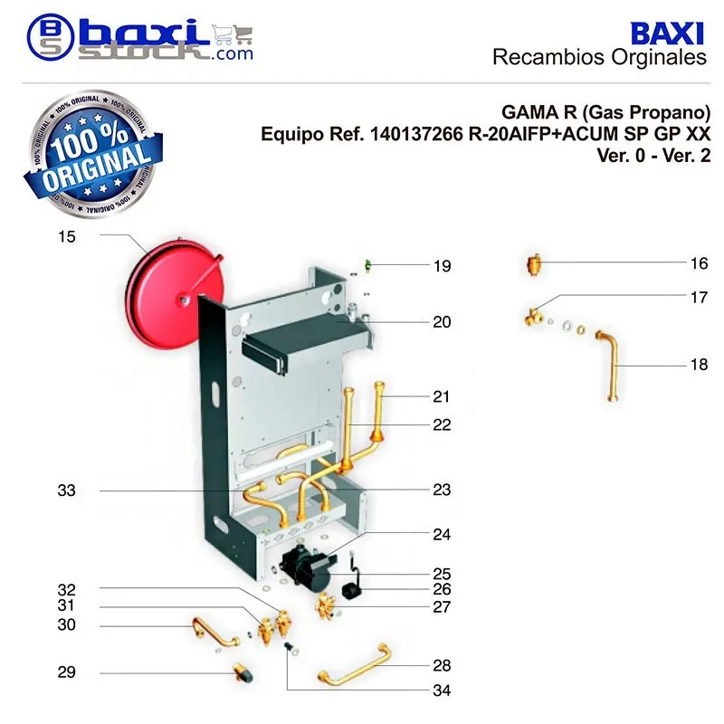 CONJUNTO VASO DE EXPANSION (8 L)