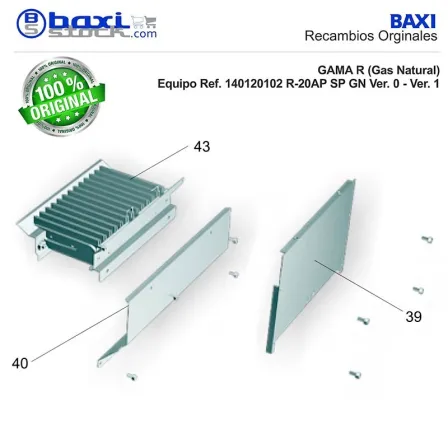 CONJUNTO PANEL FRONTAL CAMARA DE COMBUSTION