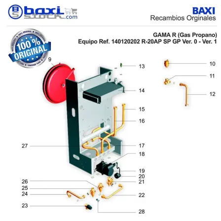 CONJUNTO RACORD VASO DE EXPANSION PARA BOMBA DE 3 VIAS
