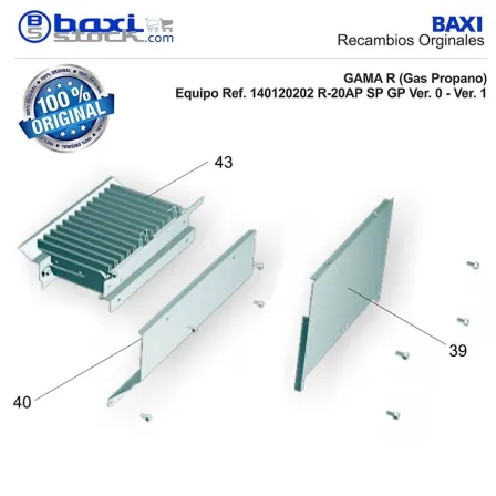 CONJUNTO PANEL FRONTAL CAMARA DE COMBUSTION