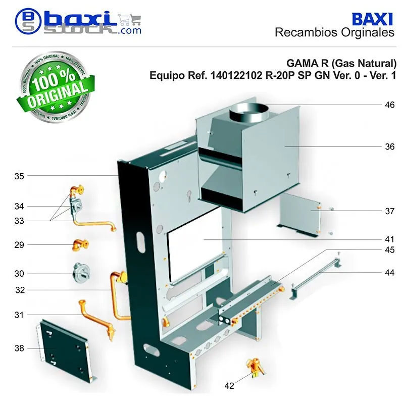 CONJUNTO PANEL LATERAL DERECHO CAMARA DE COMBUSTION R/RS