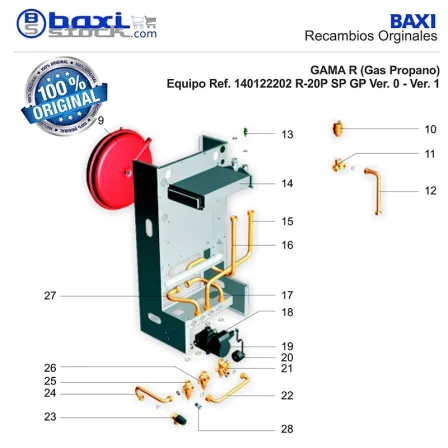 CONJUNTO VASO DE EXPANSION (8 L)
