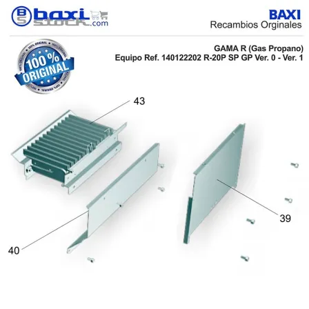 CONJUNTO PANEL FRONTAL CAMARA DE COMBUSTION