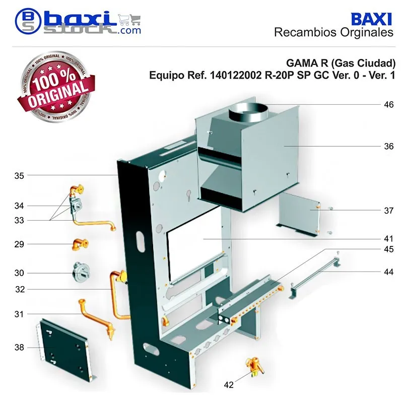 CONJUNTO PANEL LATERAL DERECHO CAMARA DE COMBUSTION R/RS
