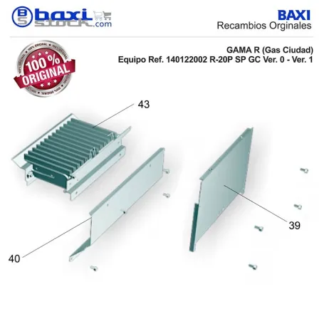 CONJUNTO PANEL FRONTAL CAMARA DE COMBUSTION