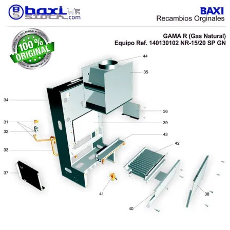 CONJUNTO PANEL FRONTAL CAMARA DE COMBUSTION