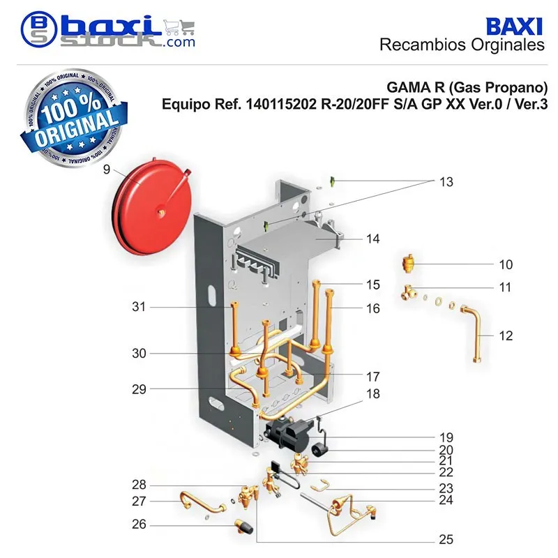 CONJUNTO VASO DE EXPANSION (8 L)