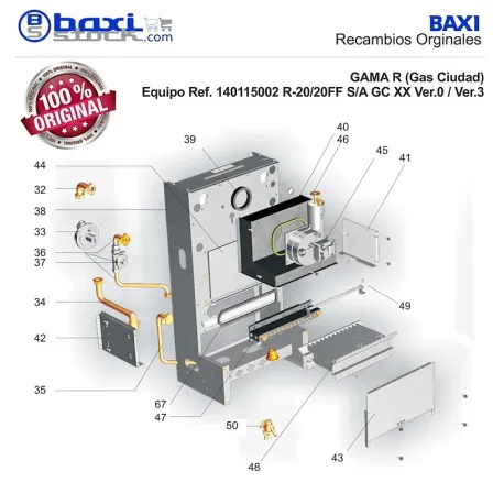 CONJUNTO PANEL FRONTAL CAMARA DE COMBUSTION