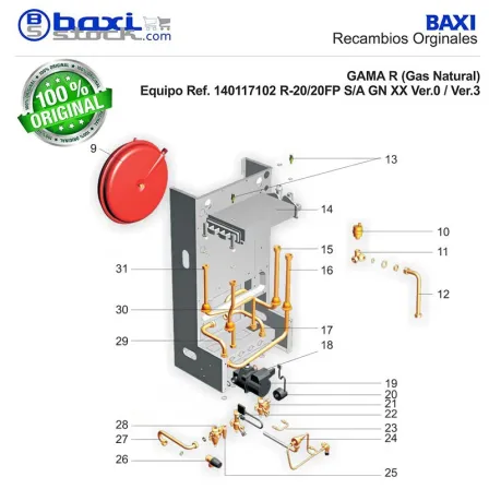 TUBO CONEXION DEPOSITO DE EXPANSION RF/RSF PARA BOMBA DE 2 V