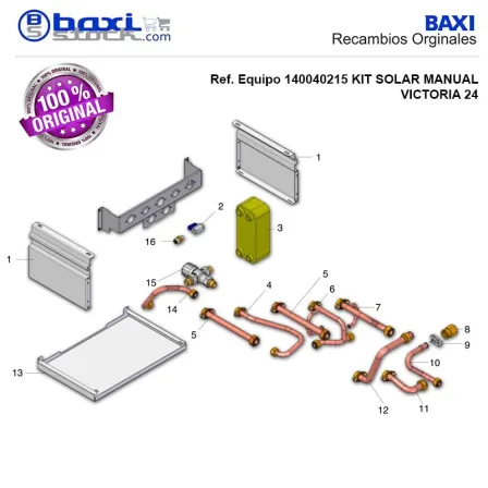 VALVULA TERMOSTATICA MANUAL KIT SOLAR VICTORIA PLUS