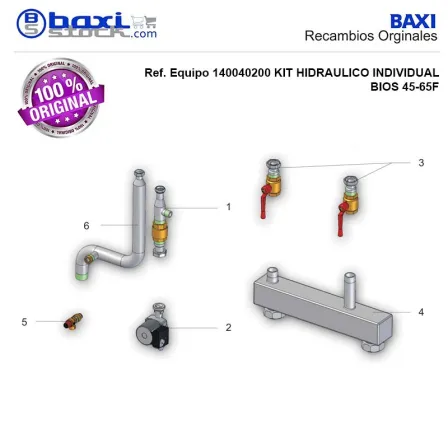 COLECTOR KIT HIDRAULICO BIOS 45-65F