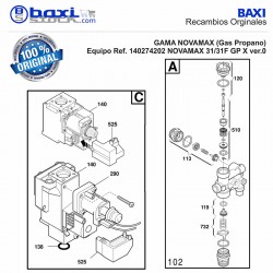 VÁLVULA DE 3 VÍAS NOVANOX v.00/PLATINUM COMPACT (sin by-pass