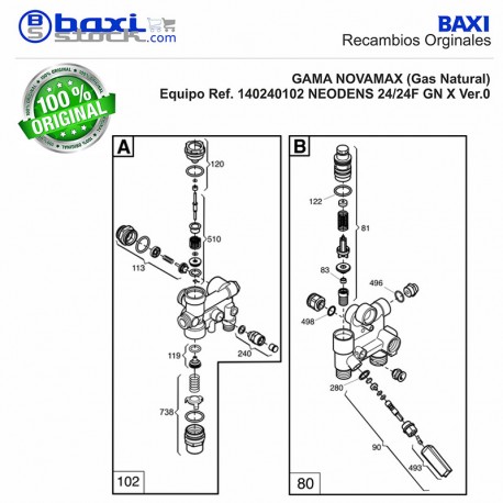 CONJUNTO ENTRADA DE AGUA 8L NOVADENS