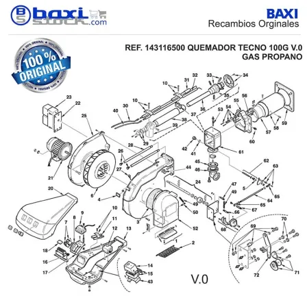 TUBO LLAMA CABEZAL LARGO TECNO 100G-GM