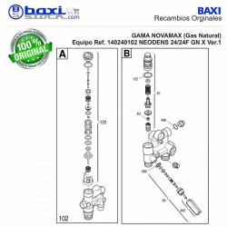 CONJ.GRIFO RETORNO CALEFACCIÓN ALTAISV.02-03/ECO³