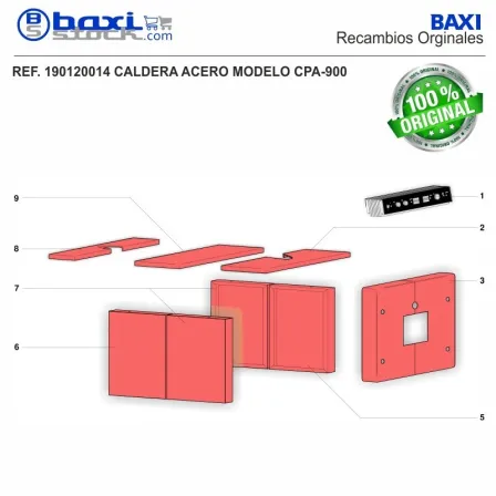 CORDON FIBRA DE VIDRIO (1M) CPA 50 A 1100 20x20