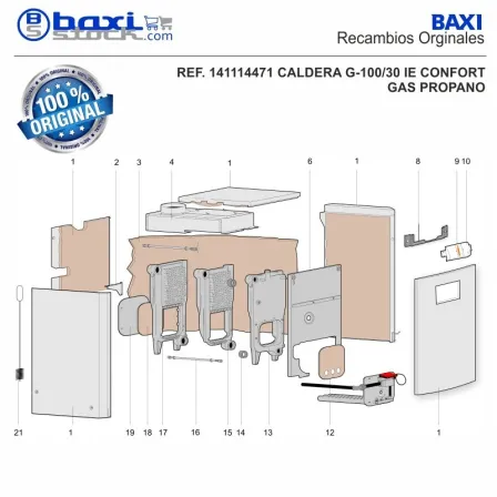 TERMOSTATO SEGURIDAD A 95 G100 CONFORT