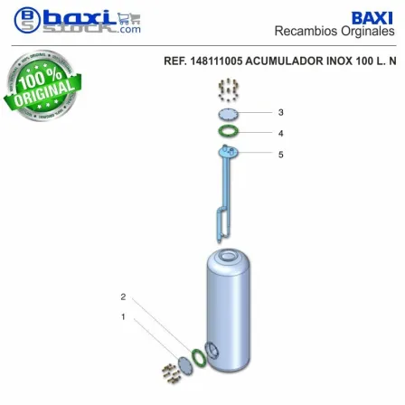TAPA BOCA LATERAL ACUMULADOR INOX