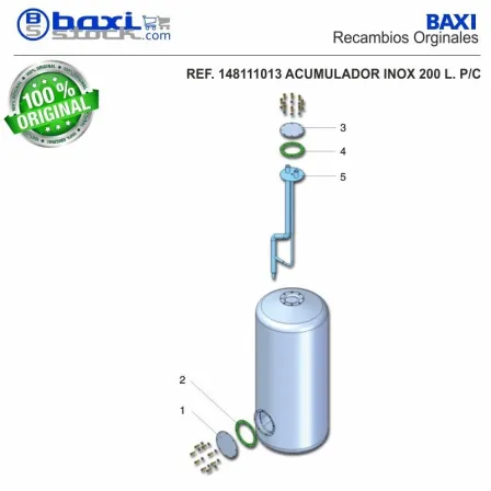 TAPA BOCA LATERAL ACUMULADOR INOX