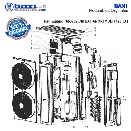 TARJETA ELECTRONICA CONTROL SECUNDARIA UNIDAD EXTERIOR ANORI