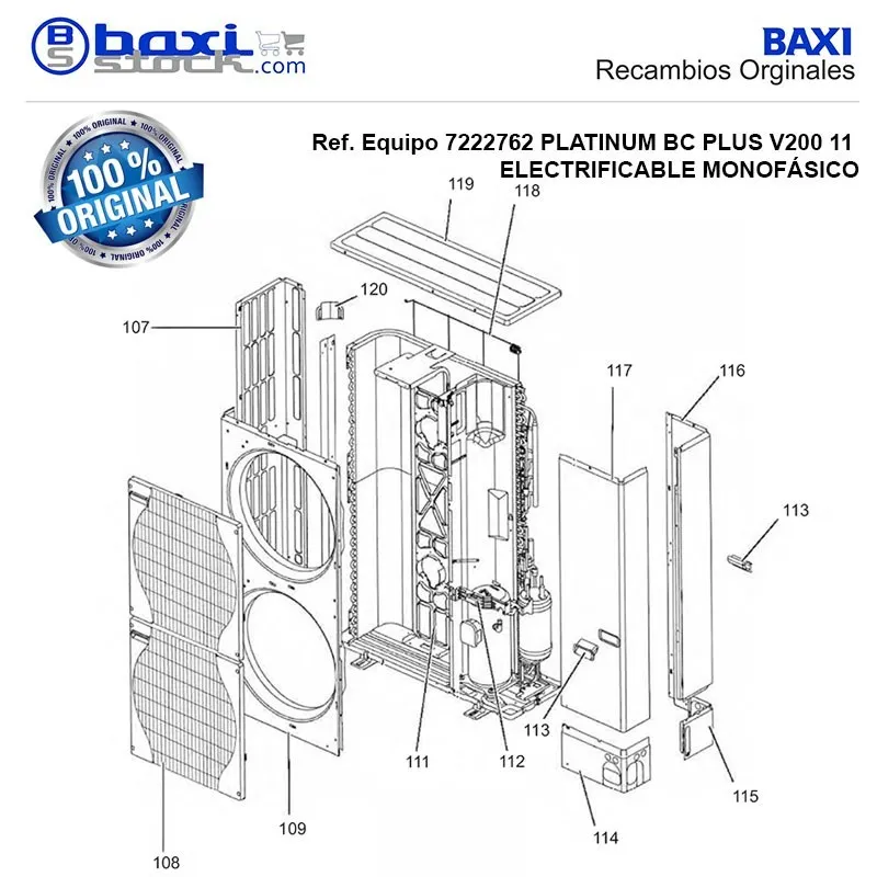 PANEL TRASERO INFERIOR BOMBA CALOR BC PLUS