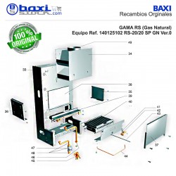 CONJUNTO PANEL LATERAL DERECHO CÁMARA DE COMBUSTIÓN R/RS