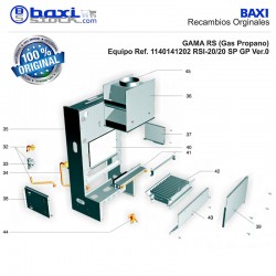 CONJUNTO PANEL LATERAL DERECHO CÁMARA DE COMBUSTIÓN R/RS