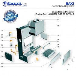 CONJUNTO PANEL LATERAL DERECHO CÁMARA DE COMBUSTIÓN R/RS