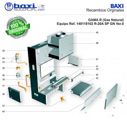 CONJUNTO PANEL LATERAL DERECHO CÁMARA DE COMBUSTIÓN R/RS