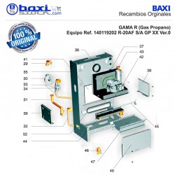 CONJUNTO PANEL FRONTAL CÁMARA DE COMBUSTIÓN