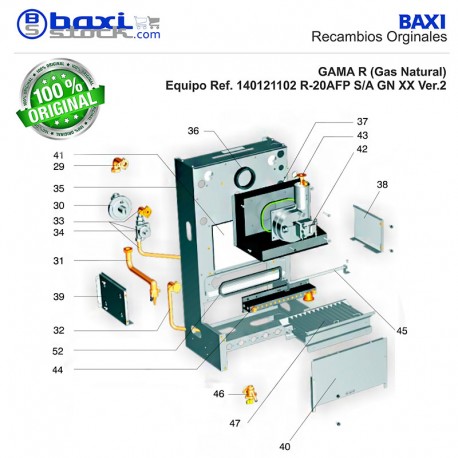 CONJUNTO PANEL LATERAL DERECHO CÁMARA DE COMBUSTIÓN R/RS