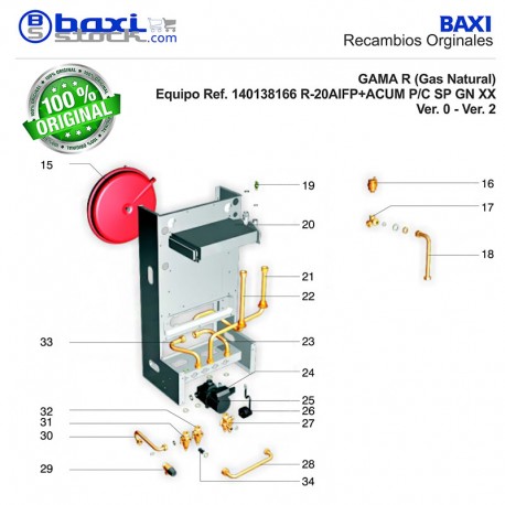 CONJUNTO RÁCORD VASO DE EXPANSIÓN PARA BOMBA DE 3 VÍAS