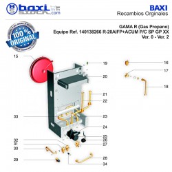 CONJUNTO RÁCORD VASO DE EXPANSIÓN PARA BOMBA DE 3 VÍAS