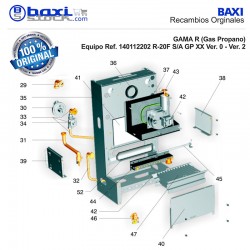 CONJUNTO PANEL LATERAL DERECHO CÁMARA DE COMBUSTIÓN R/RS