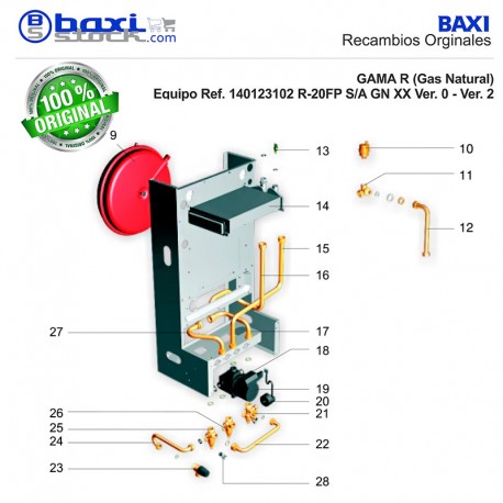 CONJUNTO RÁCORD VASO DE EXPANSIÓN PARA BOMBA DE 3 VÍAS