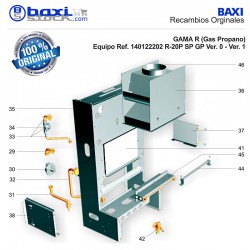 CONJUNTO PANEL LATERAL DERECHO CÁMARA DE COMBUSTIÓN R/RS