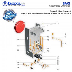 CONJUNTO GRIFO RETORNO CALEFACCIÓN PARA BOMBA DE 3 VÍAS