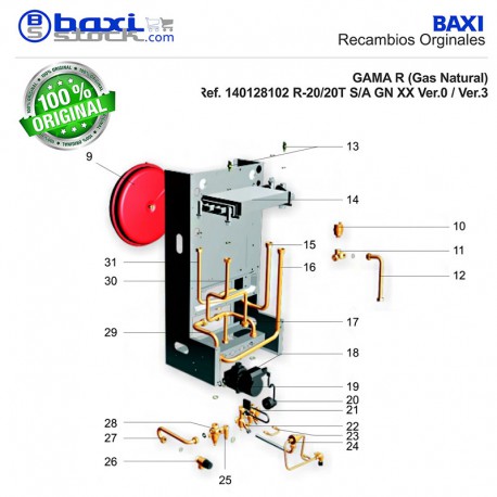 KIT INTERCAMBIADOR BITÉRMICO + JUNTAS PLANAS