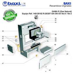 CONJUNTO PANEL FRONTAL CÁMARA DE COMBUSTIÓN