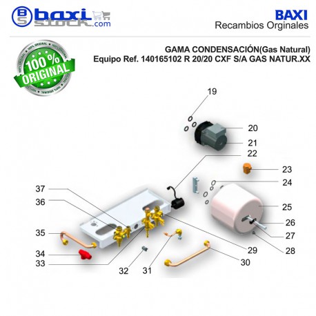 CONJUNTO GRIFO RETORNO CALEFACCIÓN PARA BOMBA DE 3 VÍAS