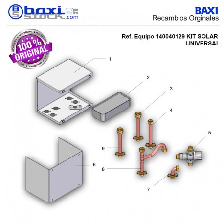 INTERCAMBIADOR PLACAS KIT SOLAR UNIVERSAL