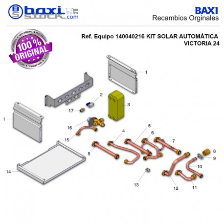 TUBO IDA CALEFACCIÓN KIT SOLAR VICTORIA 24/24