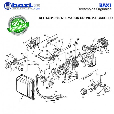 CABLES ELECTROVÁLVULA BOMBA SUNTEC CR. 2L-3L-5L