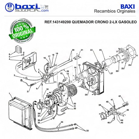 CABLES ELECTROVÁLVULA BOMBA SUNTEC CR. 2L-3L-5L